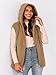 PRETTYGARDEN Women's 2025 Fall Spring Vest Casual Sleeveless Hooded Zip Up Jacket Trendy Winter Coat Outerwear (Camel,Large)