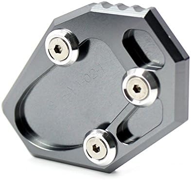 Miniatura 4 de Motocicleta Aluminio Side Kick Stand Función atril placa de soporte pie almohadillas para orejas para 20132015Yamaha FZ-07MT-07fz07MT07FZ MT