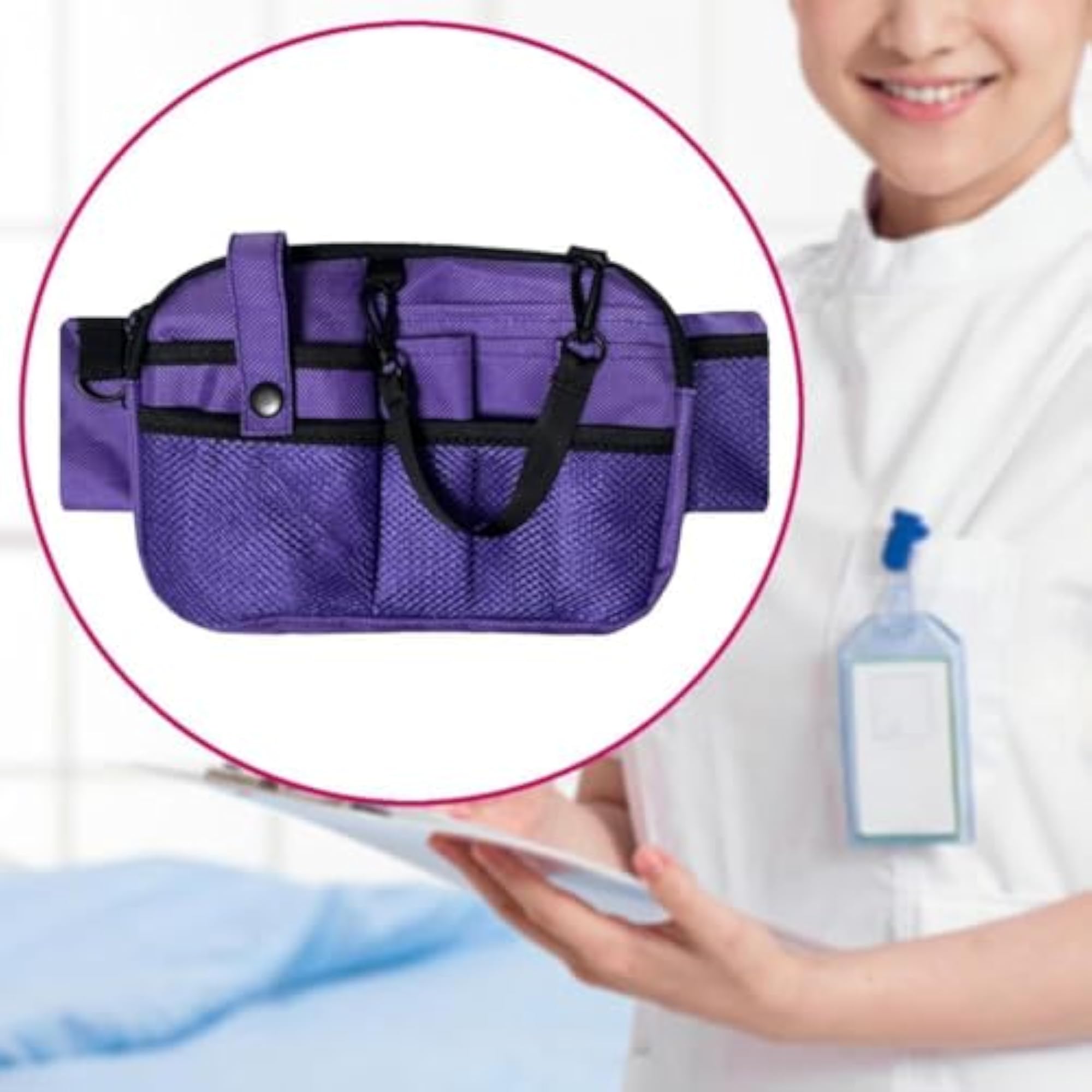 Nurse Utility Waist Pack Tool Belt Pouch, Violet