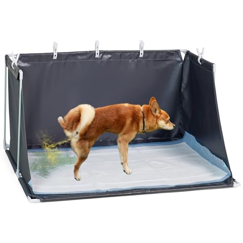 Image of A.FATI Dog Litter Box with High Walls, Foldable Dog Pee Pad Holder for Puppy Training Pee (with Trays)