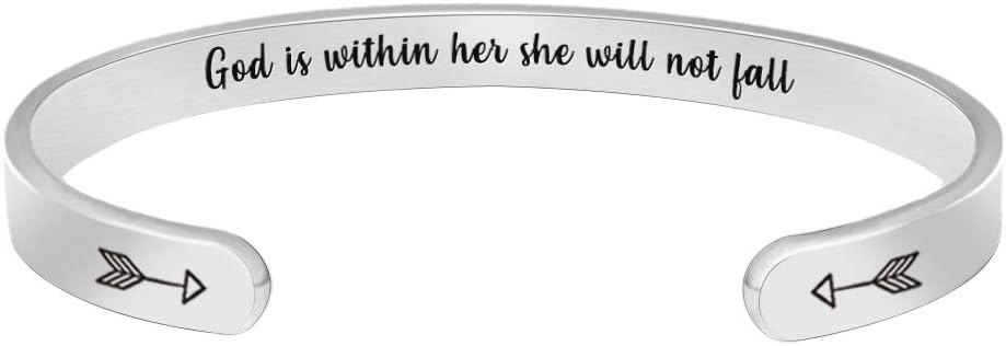 Btysun Bracelets for Women Mothers Day Bracelet Gifts from Daughter Inspirational Gifts for Women Graduation Gifts for Her Motivational Birthday Cuff Bangle Friendship Personalized Mantra Jewelry…