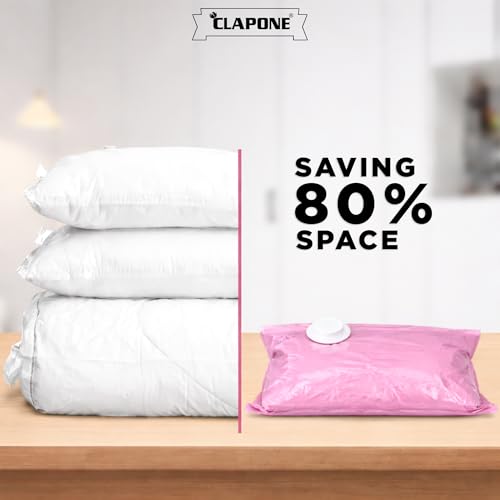 Image of CLAPONE Vacuum Storage Bags /Jumbo Space Saver Vacuum Seal Bags /Space /Vacuum Sealer Bags for Clothes /Comforters /Blankets /Bedding Clothes (5 Pcs Fragrance)