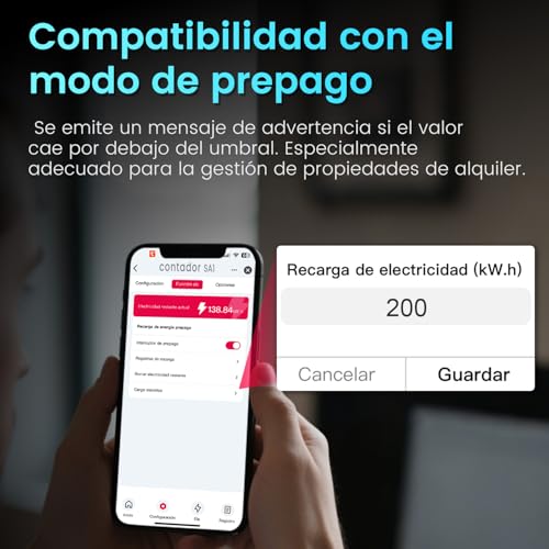 Miniatura 8 de Tongou Monitor De Energía Wifi, Medidor De Energía Smart Wifi, 1 Fase, Transformador De Corriente Con Detección Ct Para Hasta 50 A, Medidor De Energía Mediante Aplicación Smart Life, Medición De