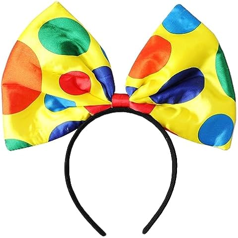 Clown Headband Bowknot Headdress Hairband Head Bopper Fancy Dress Outfit for Halloween Carnival Cosplay Birthday Dress-Up Party (Clown) Cover