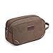 Men's Travel Toiletry Organizer Bag Canvas Shaving Dopp Kit TSA Approved (Coffee)