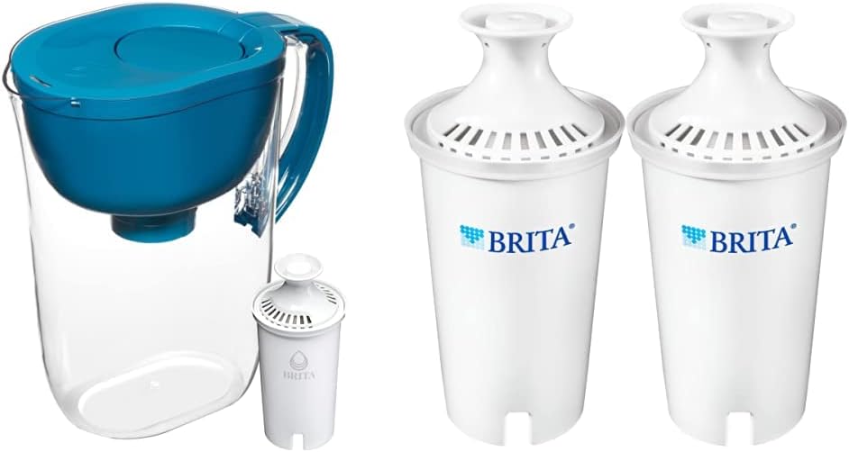 Brita Large Water Filter Pitcher + Brita Standard Water Filter Replacements