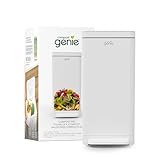 Compost Genie Kitchen Compost Bin, White Stainless-Steel Large, 3.6 Gallon, Indoor Odorless Composting, Hands-Free, Washable Parts, Includes 8 Tear-Off Compostable Bags and 4 Carbon Filters