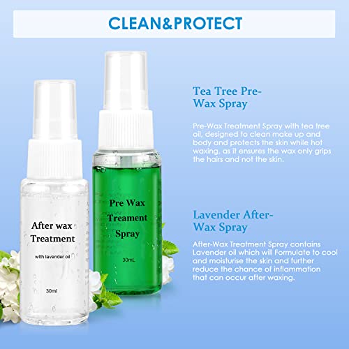 Potulas Waxing Kit Wax Warmer, Potulas Home Wax Kit Hair Removal With 5 Pack Hard Wax Beans For Brazilian Body Underarm Bikini Chest Legs Face Eyebrow Women #TOP4