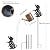 ZYLiWoo Solar-Powered Dog Watering Can Lights with Metal Dog Statue Silhouette Pillar Garden Feature Light, for Christmas, Mother's Day, Birthday Gifts, Garden, Lawn, and Courtyard Decorations