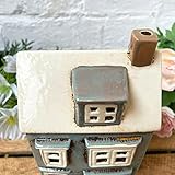 Retro Grey Ceramic Village Country House Home Ornament Tea Light Candle Holder 21cm - Image 6