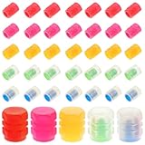 IWIDYA 40 Pièces Bouchon Valve Pneu Voiture Fluorescent, Lumineux Bouchon Valve Presta, Gadget Voiture, Equipement Voiture,pour Accessoire Universel pour Camions, SUV, Motos（5 couleurs-A