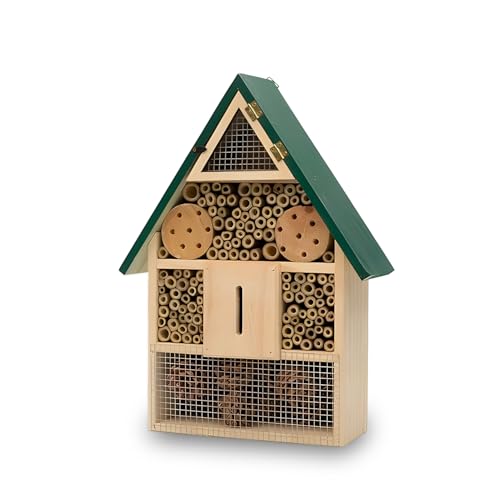 Wintem - Insektenhotel aus natürlichem Bambusholz für den Garten Schutz für Bienen Marienkäfer und Schmetterlinge wetterfest