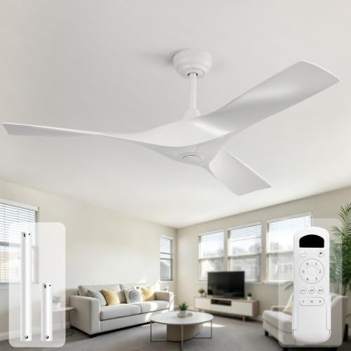 Image of Sofucor 52 Inch Ceiling Fan No Light & Plastic Blade for Indoor Outdoor