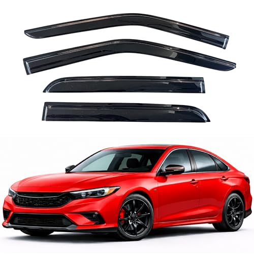 Image of KPY Rain Guards Fit for 2018-2023 Honda Accord, Out-Channel Window Visors Vent Wind Deflectors 4PC, Car Accessories for 18-23 Accord (Sedan Only)
