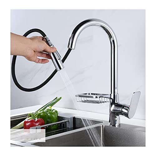 Mitigeur d'eau chaude et froide pour évier de cuisine avec douchette mobile pour îlot central