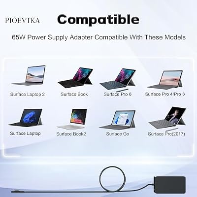 PIOEVTKA Charger for Microsoft Surface Pro Laptop 65W Microsoft Surface Charger