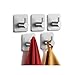 Price comparison product image Auxmir 5 Pack Self Adhesive Hooks, Max 10kg Heavy Duty Sticky Hooks, Stainless Stick on Towel Hook, Nail Free Adhesive Hook for Kitchen, Bathroom, Cupboards, Office, Doors, Walls, Coats, Keys