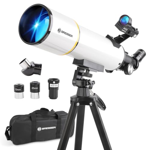 Image of High Powered Telescope for Adults - 80mm Aperture, 500mm Fully Mult-Coated Refracting & Red Dot Star Finder System, with All Metal Tripod /Phone Adapter /Bag