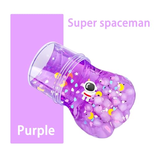 Prefilled Clear Slime Pack, Mess Free, Non Sticky, Crystal Slime Toy for Kids, Easter Basket Fillers, Goodie Bag Stuffers, Kids Party Favors and Stress Relief Toy (Purple) - Image 4