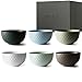 KIVY Set Ciotole Colazione [6x850ml] – Scodella Colazione Grande - Ciotola Colazione Cereali - Bowl Poke Grandi - Ciotole Cucina Ceramica - Ciotole Colazione - Ciotole Ceramica - Scodelle Colazione