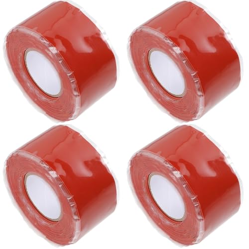 Cabilock 4pcs Sealing Tape Sealant Tape Waterproof Bathroom Butyl White Sealant Type Plumbers Hose Strips Blue Waterproof Tape Flex Sticky Mastic Seam Caulking Leak Red Silicone Rubber