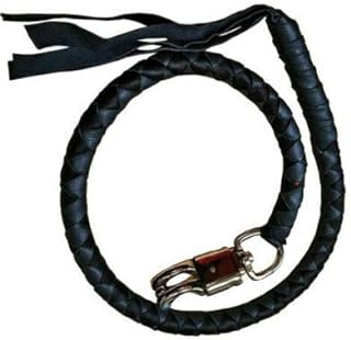 EXCELSIOR INT Naked Soft Genuine Leather Get Back 1/2â€ Diameter Whip Handlebar Accessories For Motorcycle Rider-Black, 42 inches