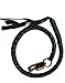 EXCELSIOR INT Naked Soft Genuine Leather Get Back 1/2â€ Diameter Whip Handlebar Accessories For Motorcycle Rider-Black, 42 inches