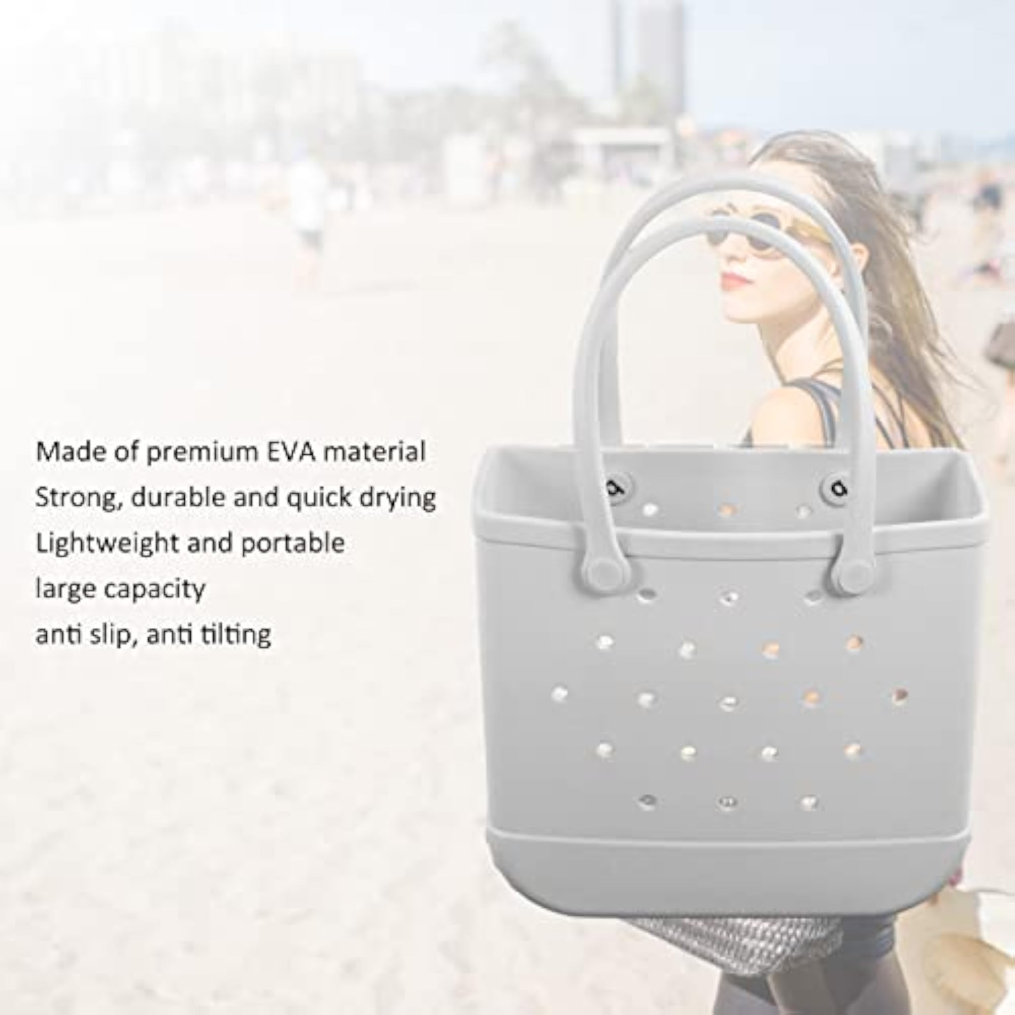 Anti Slip Waterproof Beach Tote Bag, Stylish Summer Essential