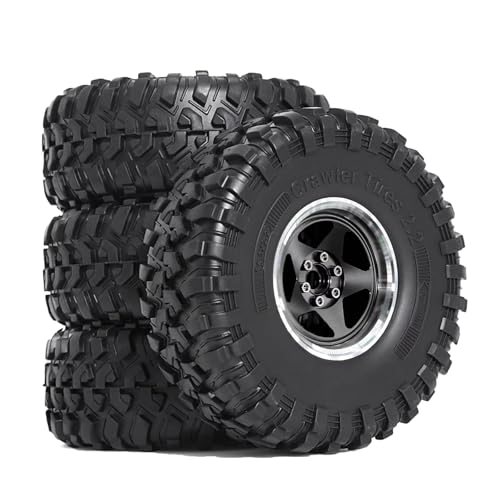 RC�J�[�p�^�C�� For Axial For SCX10 For Wraith RR10 For Capra For Traxxas For TRX4 ? 1/10 4pcs 135mm ���^�� 2.2�C���` �r�[�h���b�N�z�C�[������ �^�C���Z�b�g RC�N
