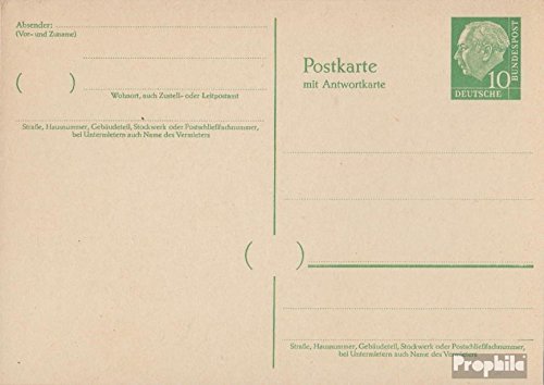 Carte Postale RFA p33 Officiel 1957 Heuss I pour Entiers Postaux