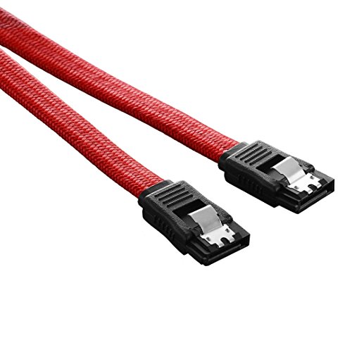 CableMod ModFlex Sleeved SATA 3 Cable (Red, 30cm)