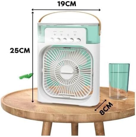 Mini Ar Condicionado Portátil USB Ventilador de Mesa Umidificador Climatizador de Ar Com Tanque de Á