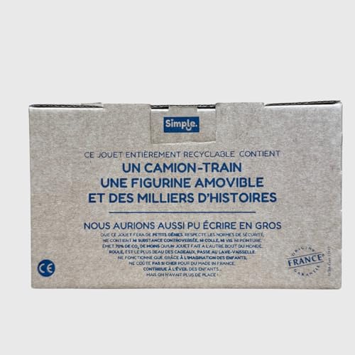 Simple, Dump Truck and Figurine, Made in France, 100% Recycled and Recyclable Plastic, Dishwasher Safe - Image 3