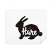 Hare Black and White Animal Cleaning Cloth Screen Cleaner 2pcs Suede Fabric