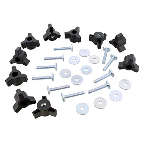 Deadwood Crafted Tools 3 Star Knobs Kit - 10pk 1/4in-20 Threaded Knob Set with Jig Knobs and Bolts for Clamping Projects Cover