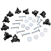 Deadwood Crafted Tools 3 Star Knobs Kit - 10pk 1/4in-20 Threaded Knob Set with Jig Knobs and Bolts for Clamping Projects