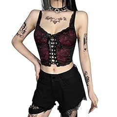 Gothic Corset Top Floral Lace