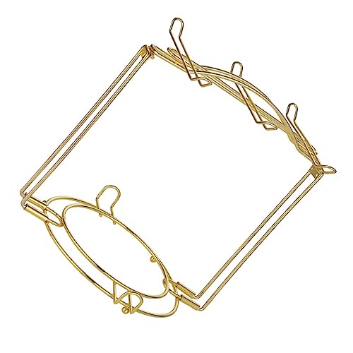 CRAFTHROU posavasos aire copa de copa Poseedor portavasos mini estanterias almacenaje estanterias trastero sujeta vasos soporte de drenaje de taza gadget de cocina Acero inoxidable Golden