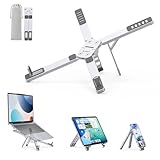 Angles de Visualisation Flexibles pour Tablette & Téléphone : Pour les tablettes et téléphones, la charnière centrale permet un réglage d’angle fluide et libre sans déplier complètement le support. Trouvez facilement un angle confortable pour lire, diffuser des contenus ou participer à des réunions en ligne