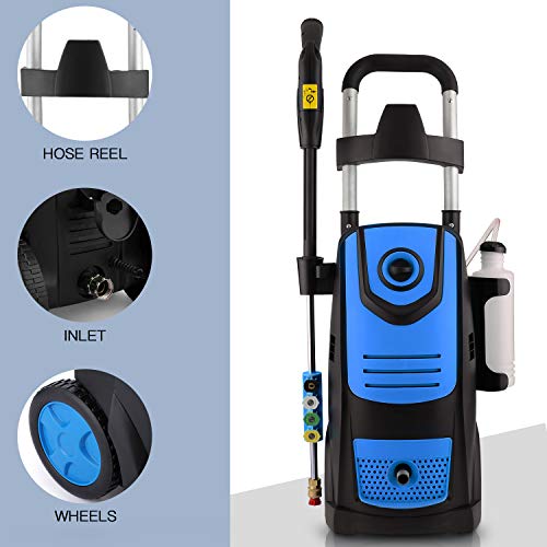 Suyncll 3800 PSI 2.8GPM Electric Pressure Washer Electric Power Washer with Soap Bottle (Blue)