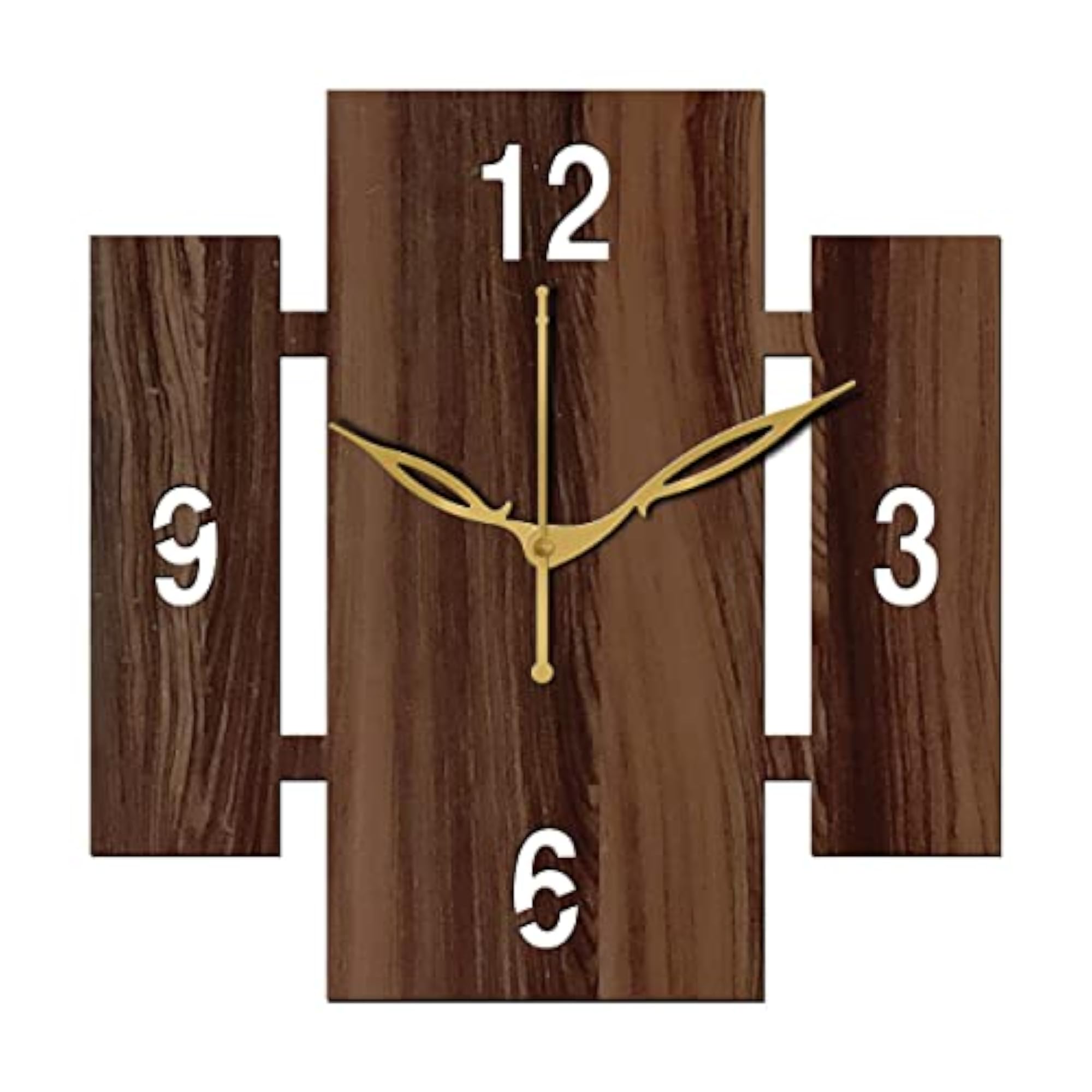 12 Inch Wooden MDF Square Wall Clock Without Glass