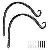 FEED GARDEN 2 Pack 14 Inch Hanging Plant Bracket Wall Hooks Decorative Plant Hangers for Outdoor Han