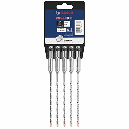Bosch HC2001B5 5 pc. 5/32 in. x 6 in. SDS-Plus® Bulldog™ Rotary Hammer Bits - Thumbnail 4