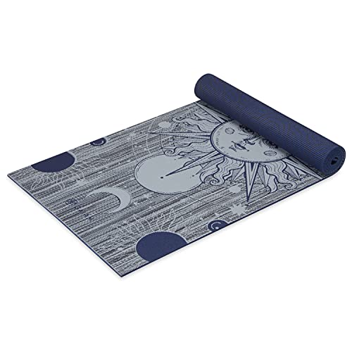 Gaiam Yoga Mat - Premium 6mm Print Reversible Extra Thick Non Sli...