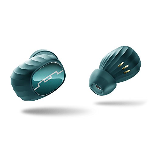SOL REPUBLIC Amps Air Totally Wireless Bluetooth Earbuds â€“ Premium Sound, Sweat & Rain Resistant, 2200mAh Portable Phone Charger, Music & Siri Control, Secure Fit for Workouts, SOL-EP1190TL Teal
