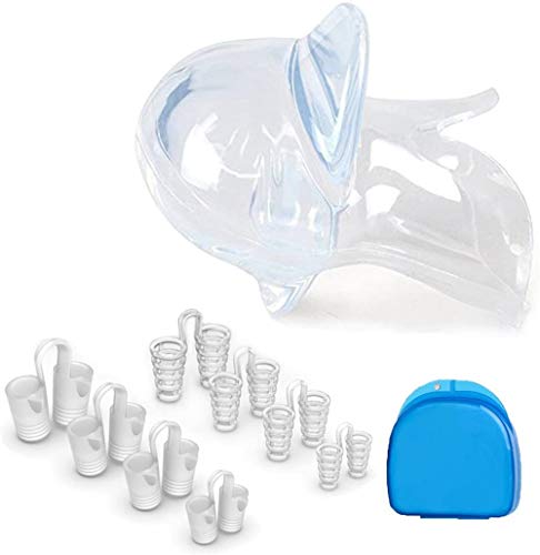 Dispositivos anti ronquidos Retenedor de lengua de silicona y dilatador nasal, dispositivos de ventilación de nariz y tapones para ronquidos Cover