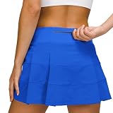 MCEDAR Athletic Tennis Golf Skorts Skirts for Women with Pocket Workout Running Sports Pleated Skirts Casual 01DQ-Royal Blue/8