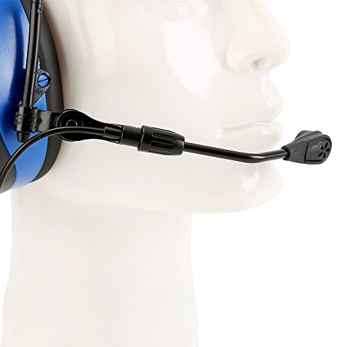Protear Digital Radio Ear Muffs, Ear Hearing Protection Earmuff With Boom Microphones, Bluetooth Am Fm Radio Headphone For Mowing Outdoor (Blue) #TOP4