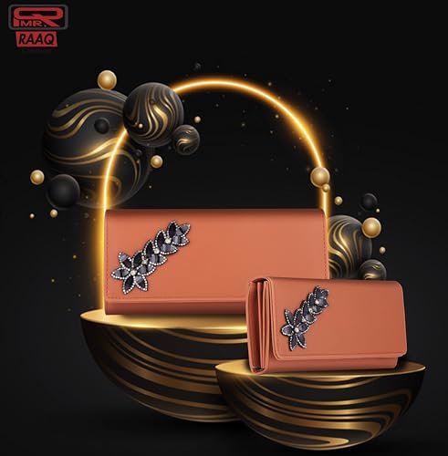 Image of Women's and Girls Hand Clutch Mobile Hand Purse Wallet 4 Card Slot