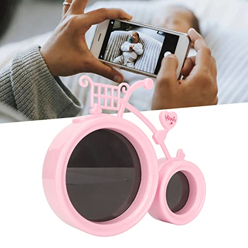 Restokki Adorable Baby Photo Frame - Double Bicycle Shaped Baby Picture Frame for Beautiful Tabletop Display in Pink